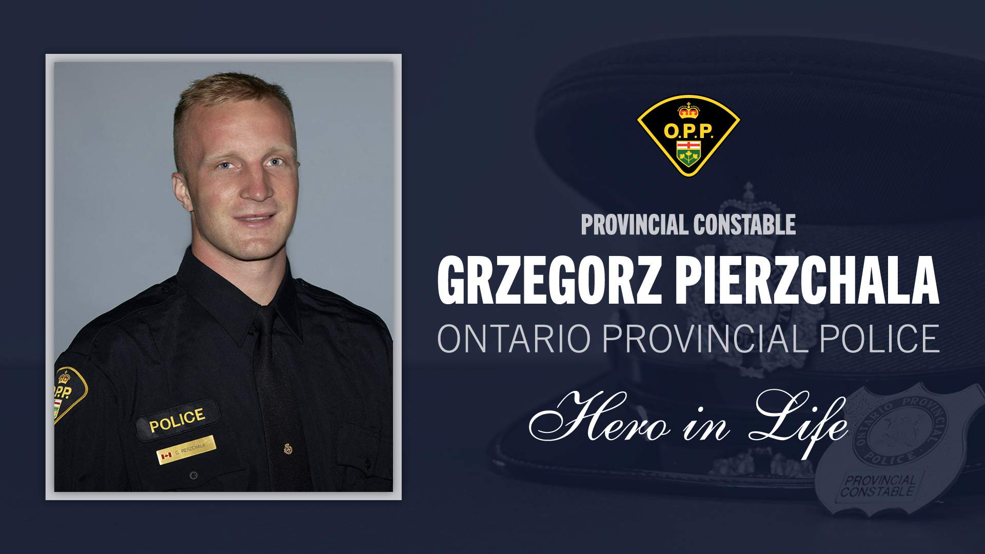 Ontario Provincial Police Constable Grzegorz Pierzchala